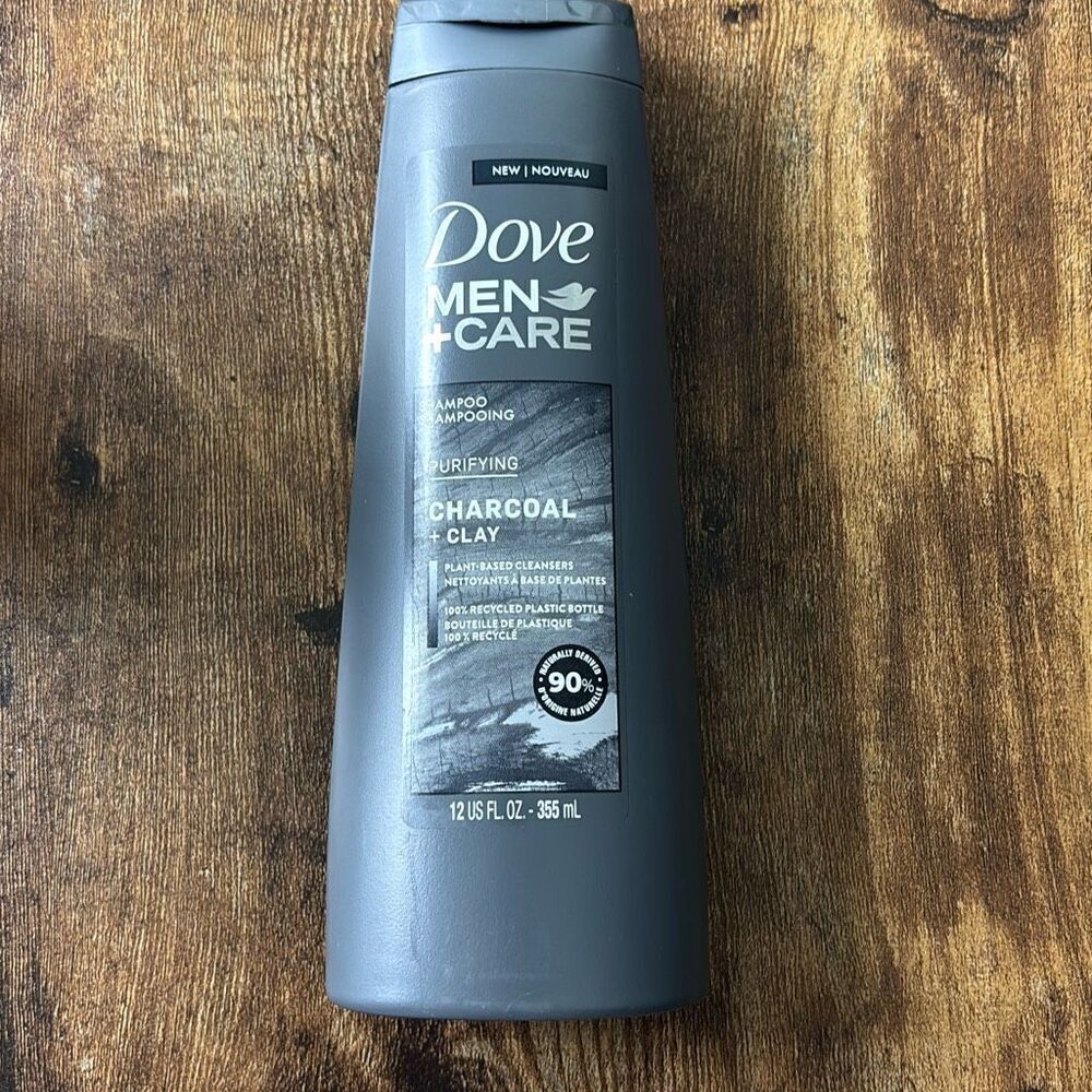 New DOVE Men Care Charcoal + Clay purifying shampoo 12oz